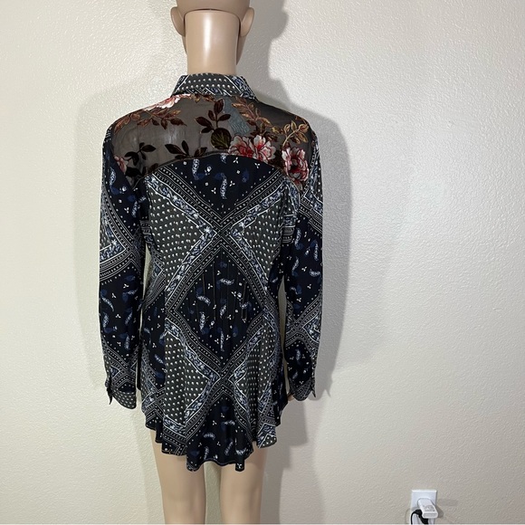 Aratta Silent Journey Little Secrets Shirt Embroidered BOHO Medium M - Picture 7 of 7